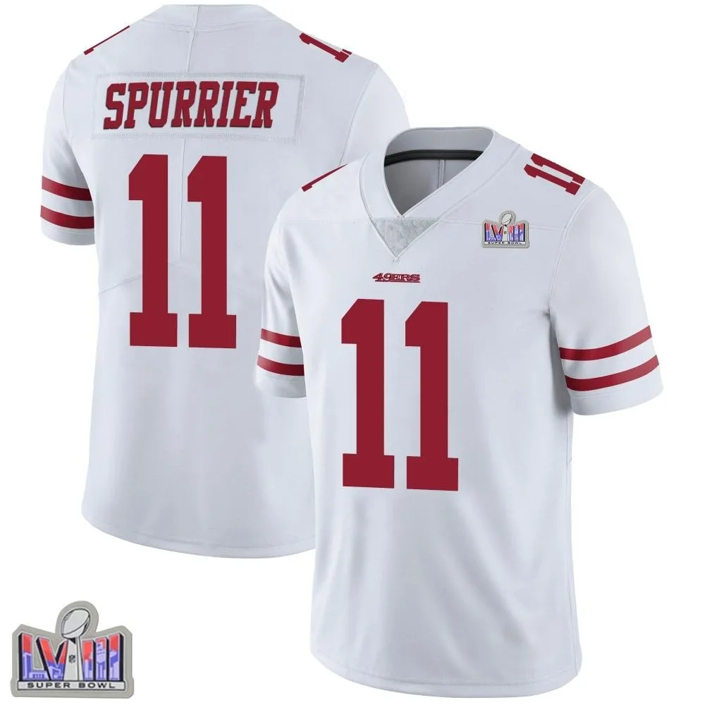 Youth San Francisco 49ers Steve Spurrier Nike Vapor Untouchable Super Bowl LVIII Patch Limited White Jersey Youth San Francisco 49ers Steve Spurrier Nike Vapor Untouchable Super Bowl LVIII Patch Limited White Jersey