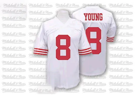 Men's San Francisco 49ers Steve Young Mitchell And Ness Throwback Authentic White Jersey Men's San Francisco 49ers Steve Young Mitchell And Ness Throwback Authentic White Jersey