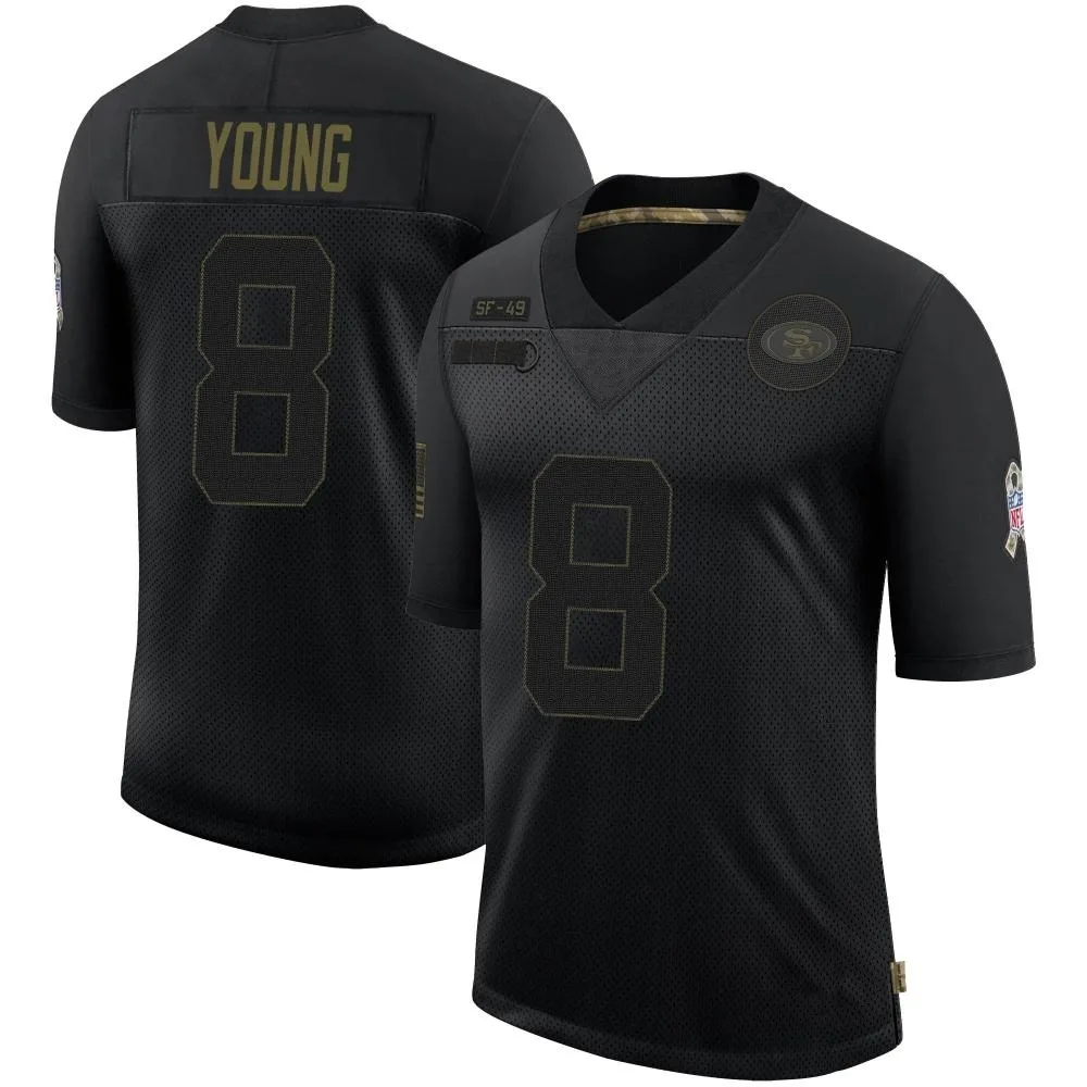 Men's San Francisco 49ers Steve Young Nike 2020 Salute To Service Limited Black Jersey Men's San Francisco 49ers Steve Young Nike 2020 Salute To Service Limited Black Jersey