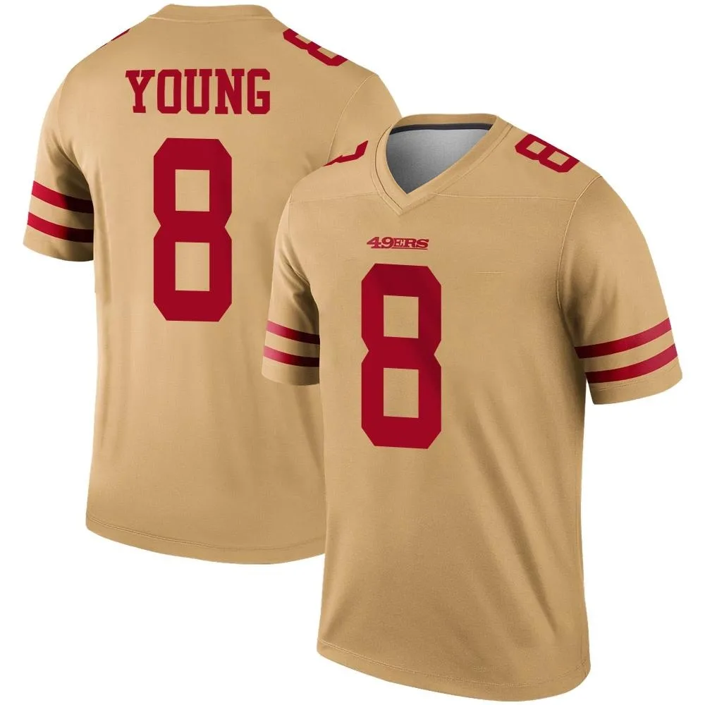 Men's San Francisco 49ers Steve Young Nike Inverted Legend Gold Jersey Men's San Francisco 49ers Steve Young Nike Inverted Legend Gold Jersey