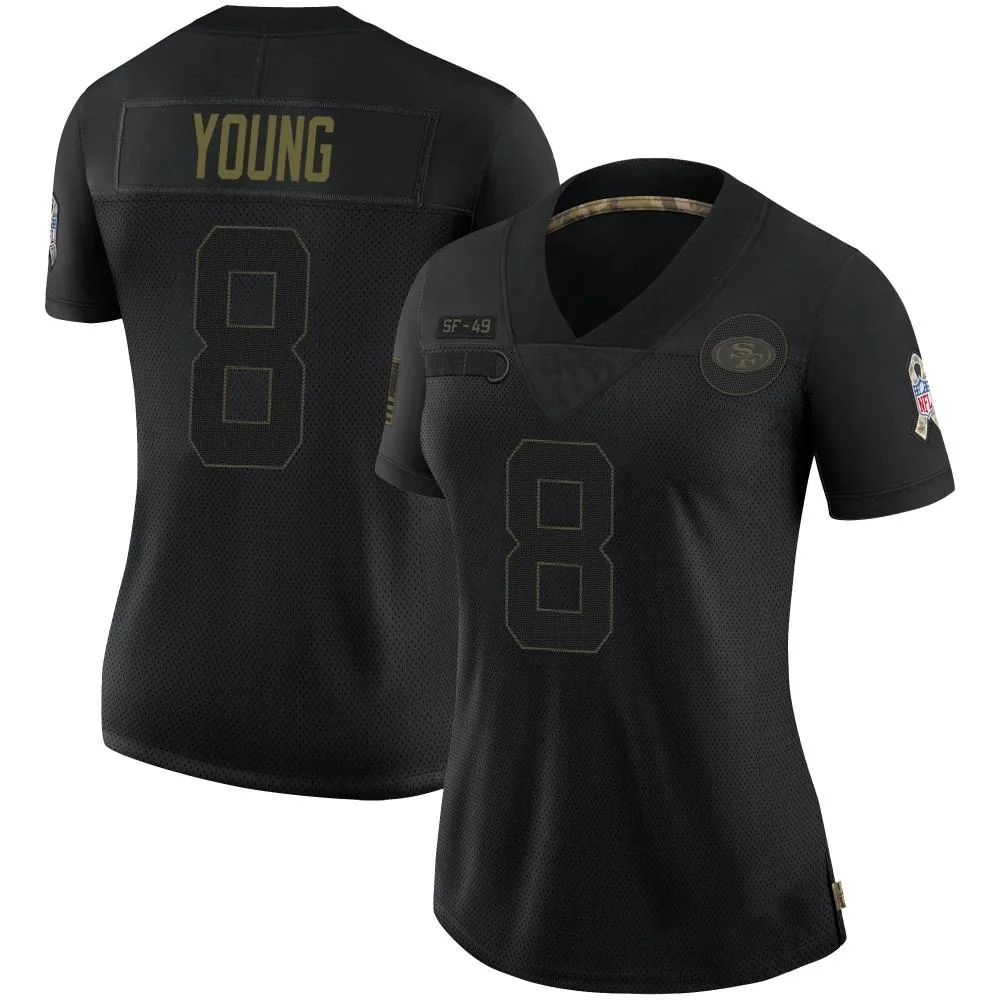 Women's San Francisco 49ers Steve Young Nike 2020 Salute To Service Limited Black Jersey Women's San Francisco 49ers Steve Young Nike 2020 Salute To Service Limited Black Jersey