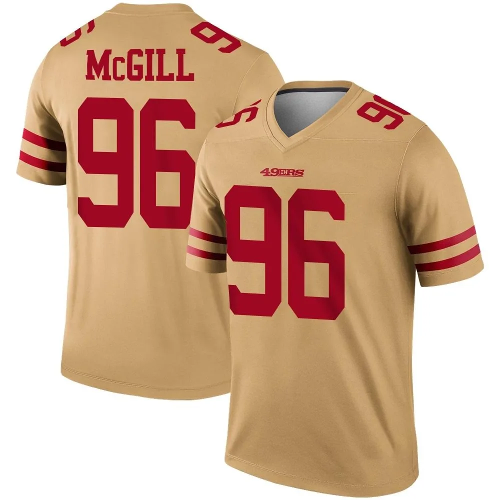 Men's San Francisco 49ers T.y. Mcgill Nike Inverted Legend Gold Jersey Men's San Francisco 49ers T.y. Mcgill Nike Inverted Legend Gold Jersey