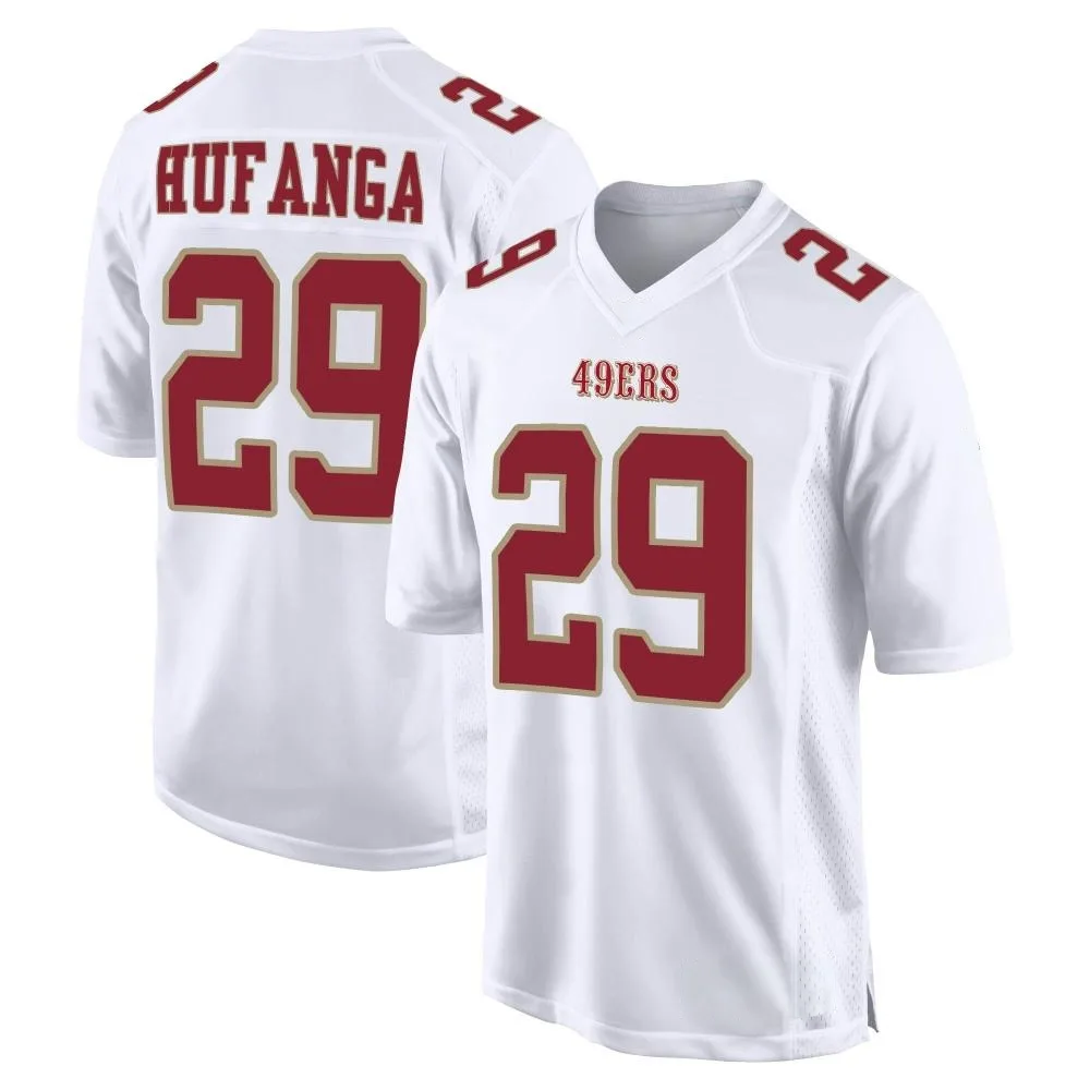 Men's San Francisco 49ers Talanoa Hufanga Nike Fashion Game White Jersey Men's San Francisco 49ers Talanoa Hufanga Nike Fashion Game White Jersey
