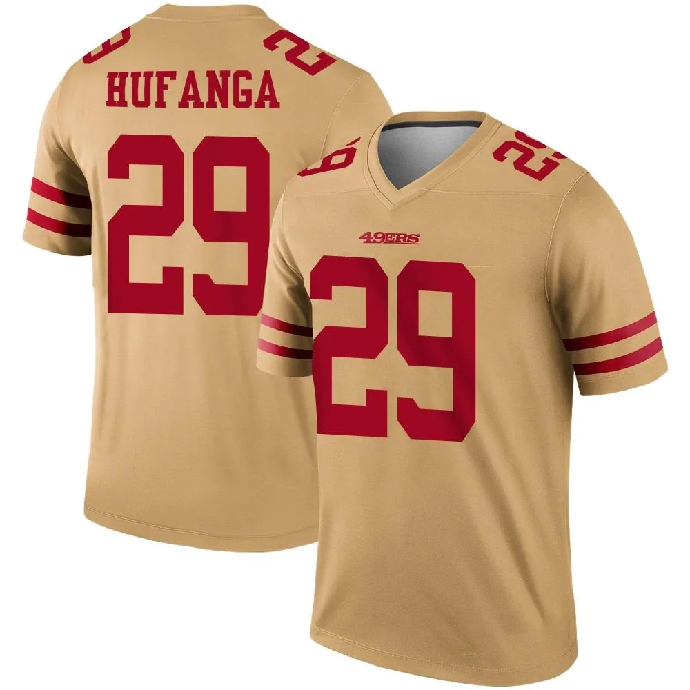 Youth San Francisco 49ers Talanoa Hufanga Nike Inverted Legend Gold Jersey Youth San Francisco 49ers Talanoa Hufanga Nike Inverted Legend Gold Jersey