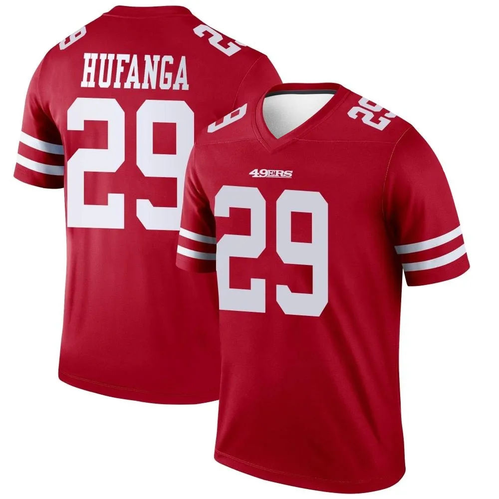 Youth San Francisco 49ers Talanoa Hufanga Nike Legend Scarlet Jersey Youth San Francisco 49ers Talanoa Hufanga Nike Legend Scarlet Jersey