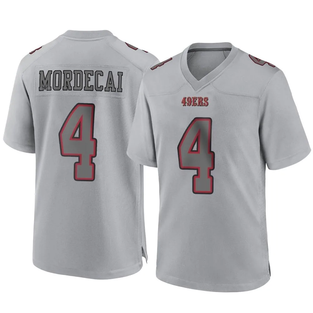 Men's San Francisco 49ers Tanner Mordecai Nike Atmosphere Fashion Game Gray Jersey Men's San Francisco 49ers Tanner Mordecai Nike Atmosphere Fashion Game Gray Jersey