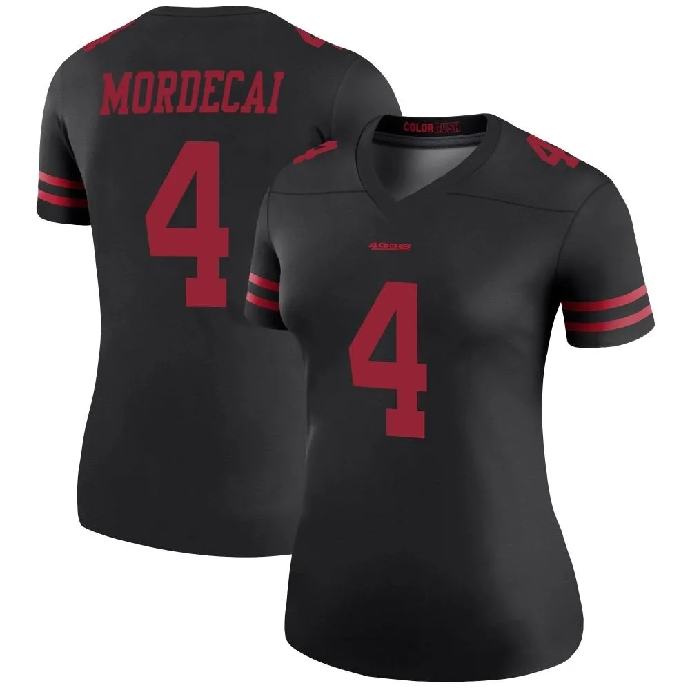 Women's San Francisco 49ers Tanner Mordecai Nike Color Rush Legend Black Jersey Women's San Francisco 49ers Tanner Mordecai Nike Color Rush Legend Black Jersey