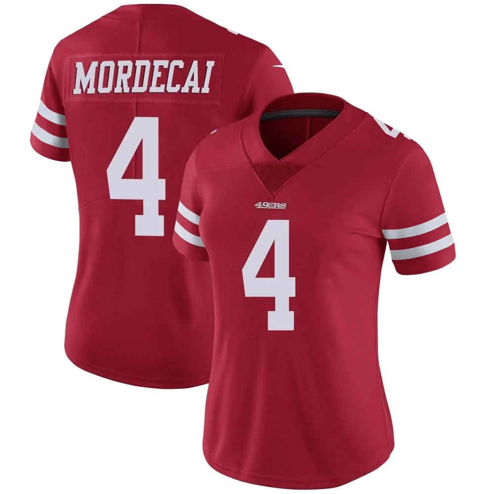 Women's San Francisco 49ers Tanner Mordecai Nike Team Color Vapor Untouchable Limited Red Jersey