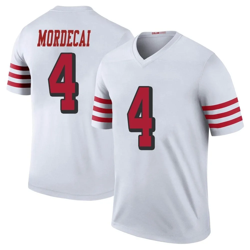 Youth San Francisco 49ers Tanner Mordecai Nike Color Rush Legend White Jersey Youth San Francisco 49ers Tanner Mordecai Nike Color Rush Legend White Jersey
