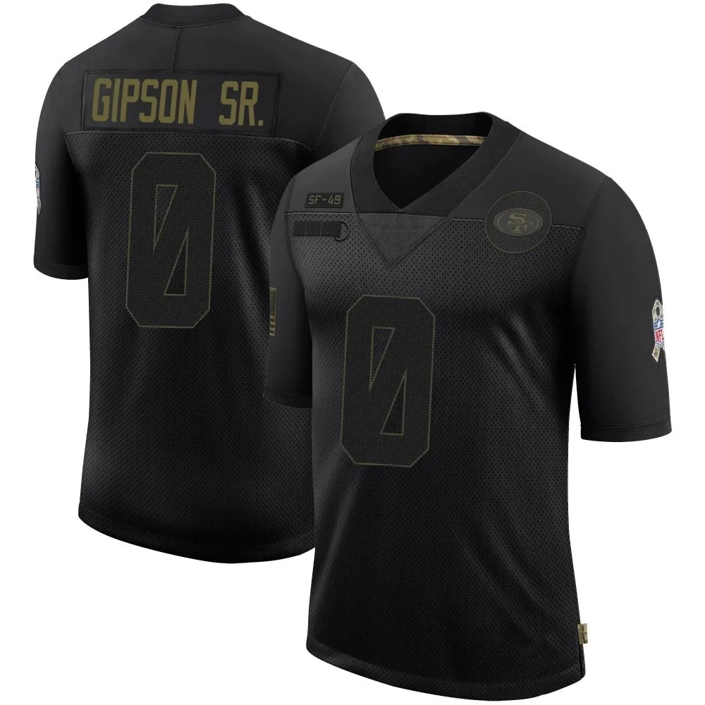 Men's San Francisco 49ers Tashaun Gipson Sr. Nike 2020 Salute To Service Limited Black Jersey Men's San Francisco 49ers Tashaun Gipson Sr. Nike 2020 Salute To Service Limited Black Jersey