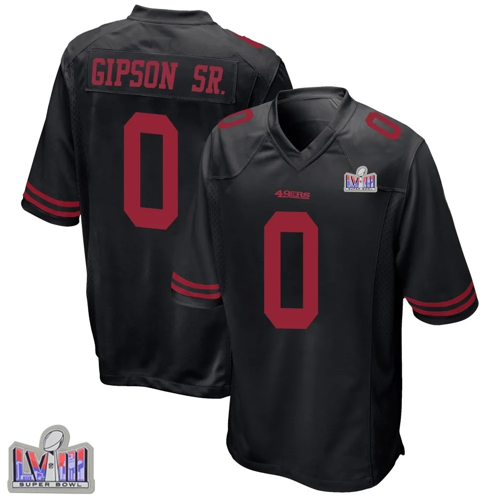 Men's San Francisco 49ers Tashaun Gipson Sr. Nike Alternate Super Bowl LVIII Patch Game Black Jersey Men's San Francisco 49ers Tashaun Gipson Sr. Nike Alternate Super Bowl LVIII Patch Game Black Jersey