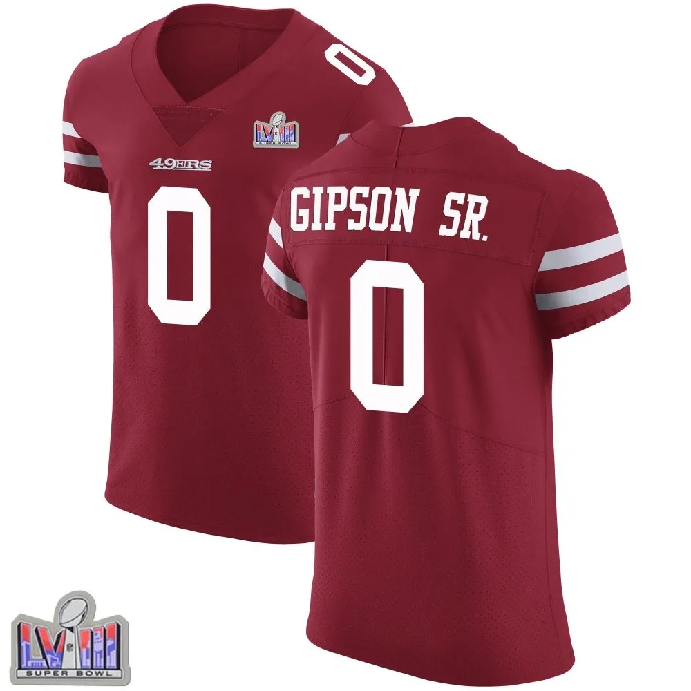 Men's San Francisco 49ers Tashaun Gipson Sr. Nike Team Color Vapor Untouchable Super Bowl LVIII Patch Elite Red Jersey Men's San Francisco 49ers Tashaun Gipson Sr. Nike Team Color Vapor Untouchable Super Bowl LVIII Patch Elite Red Jersey