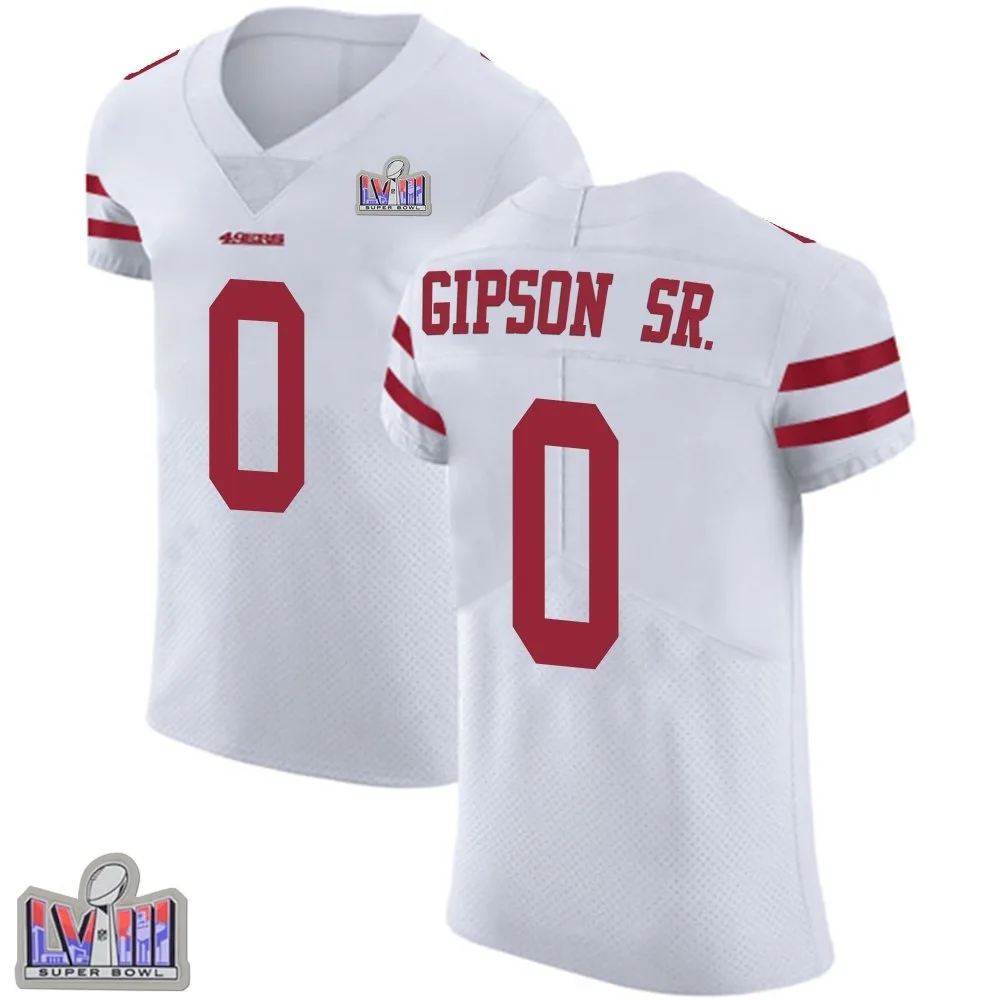 Men's San Francisco 49ers Tashaun Gipson Sr. Nike Vapor Untouchable Super Bowl LVIII Patch Elite White Jersey Men's San Francisco 49ers Tashaun Gipson Sr. Nike Vapor Untouchable Super Bowl LVIII Patch Elite White Jersey