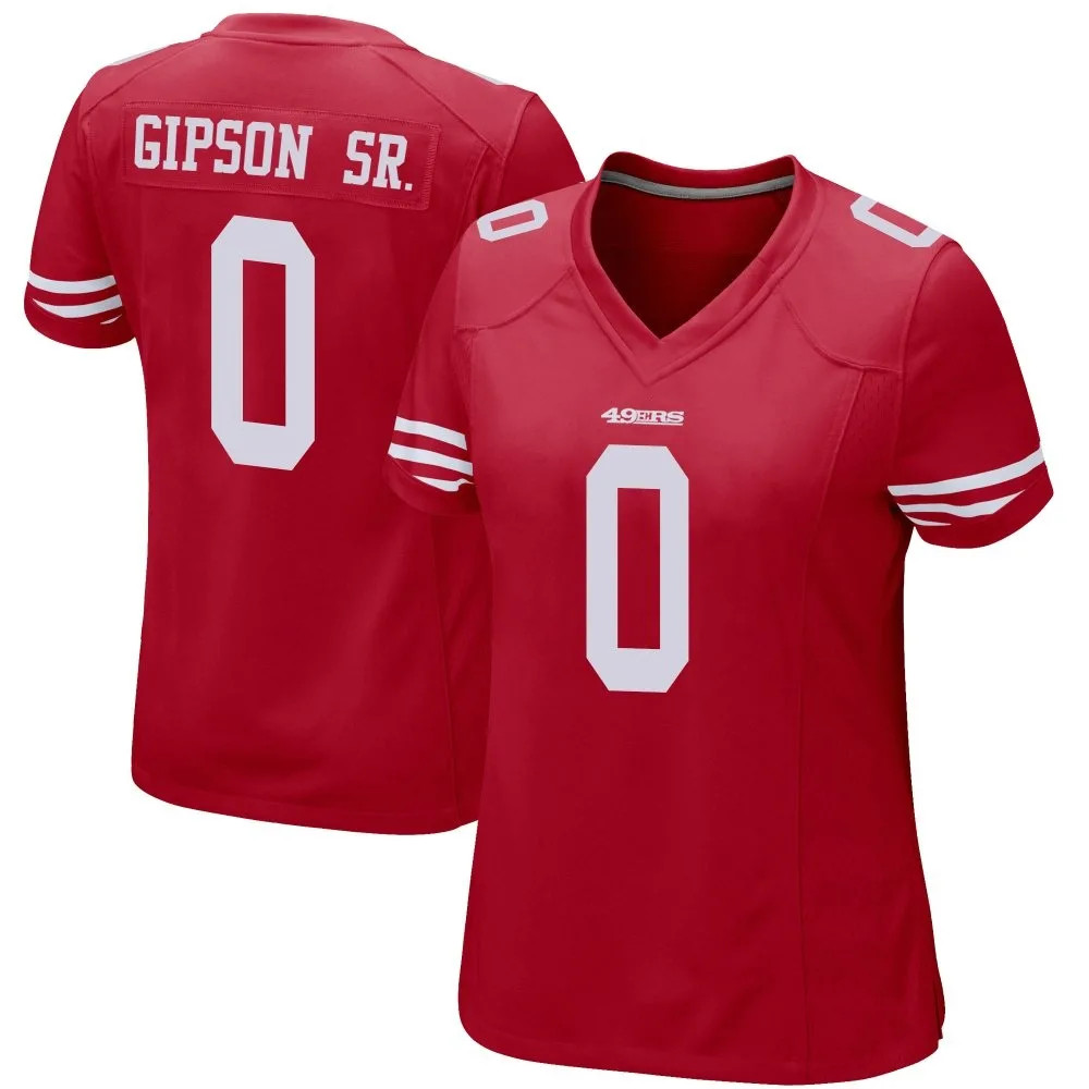 Women's San Francisco 49ers Tashaun Gipson Sr. Nike Team Color Game Red Jersey Women's San Francisco 49ers Tashaun Gipson Sr. Nike Team Color Game Red Jersey