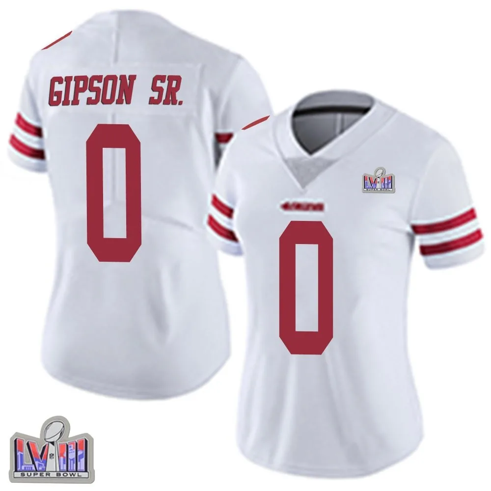 Women's San Francisco 49ers Tashaun Gipson Sr. Nike Vapor Untouchable Super Bowl LVIII Patch Limited White Jersey Women's San Francisco 49ers Tashaun Gipson Sr. Nike Vapor Untouchable Super Bowl LVIII Patch Limited White Jersey