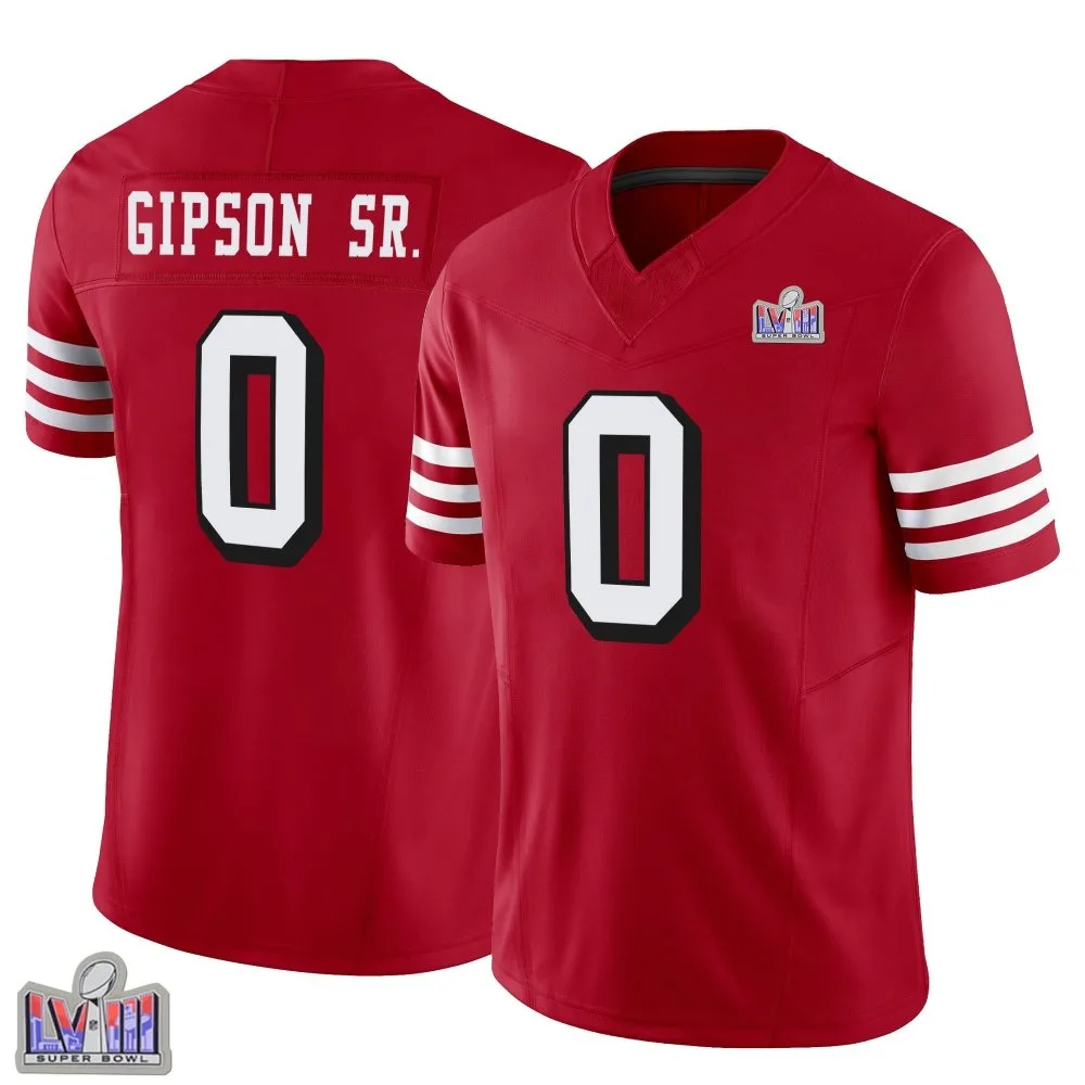 Youth San Francisco 49ers Tashaun Gipson Sr. Nike Alternate Vapor F.U.S.E. Super Bowl LVIII Patch Limited Scarlet Jersey Youth San Francisco 49ers Tashaun Gipson Sr. Nike Alternate Vapor F.U.S.E. Super Bowl LVIII Patch Limited Scarlet Jersey