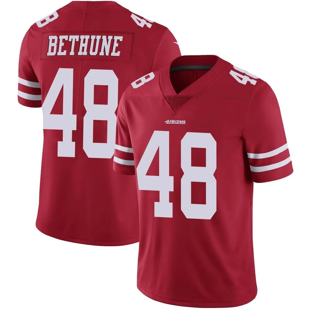 Men's San Francisco 49ers Tatum Bethune Nike Team Color Vapor Untouchable Limited Red Jersey Men's San Francisco 49ers Tatum Bethune Nike Team Color Vapor Untouchable Limited Red Jersey