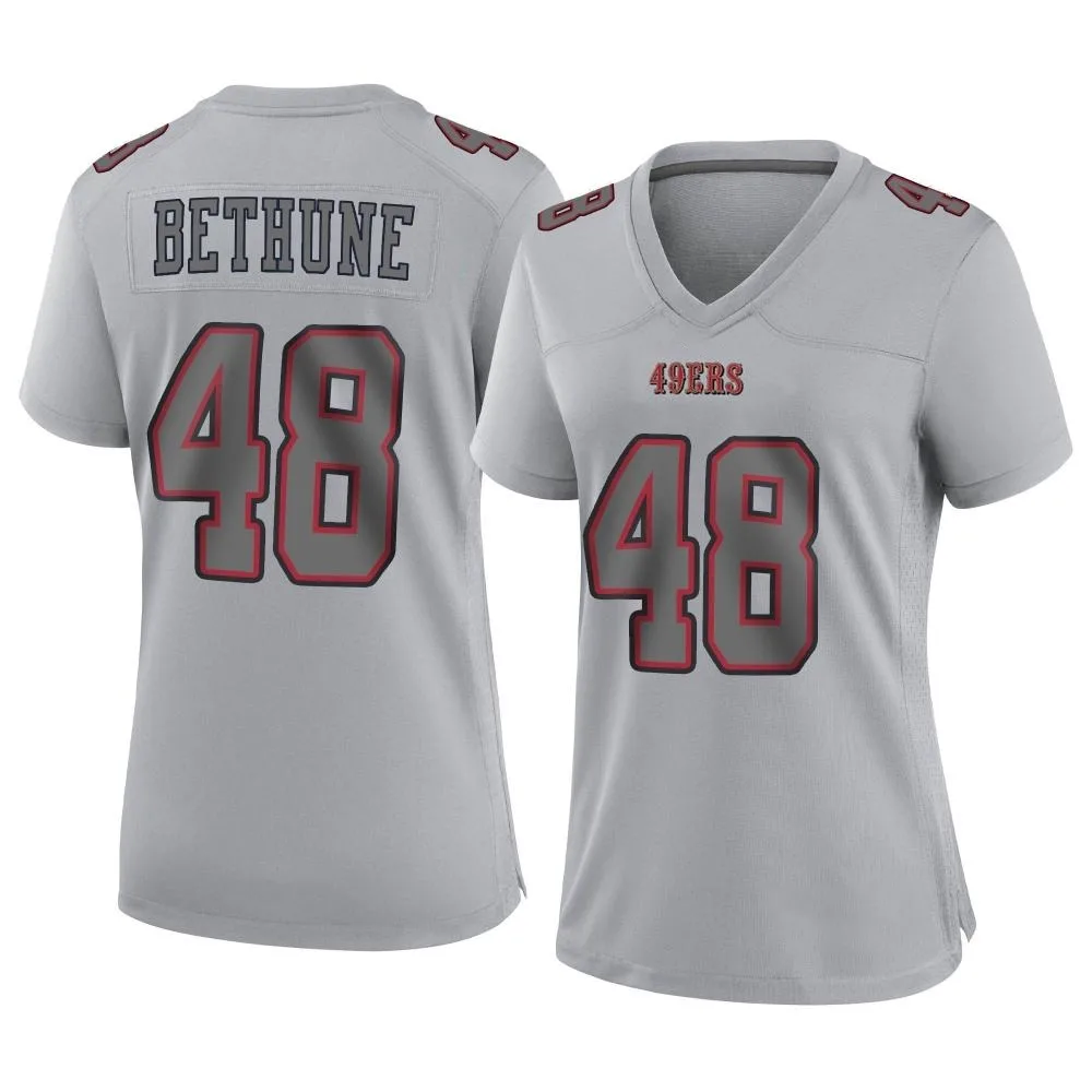 Women's San Francisco 49ers Tatum Bethune Nike Atmosphere Fashion Game Gray Jersey Women's San Francisco 49ers Tatum Bethune Nike Atmosphere Fashion Game Gray Jersey