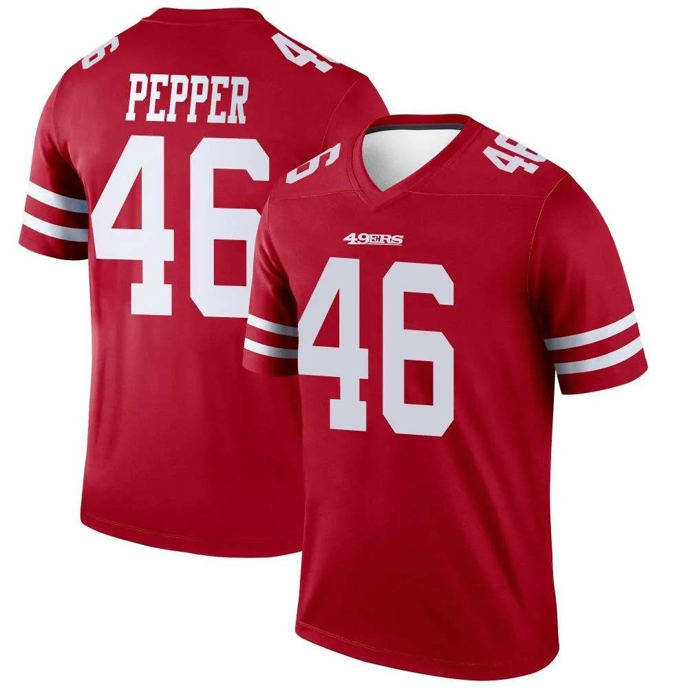 Men's San Francisco 49ers Taybor Pepper Nike Legend Scarlet Jersey Men's San Francisco 49ers Taybor Pepper Nike Legend Scarlet Jersey
