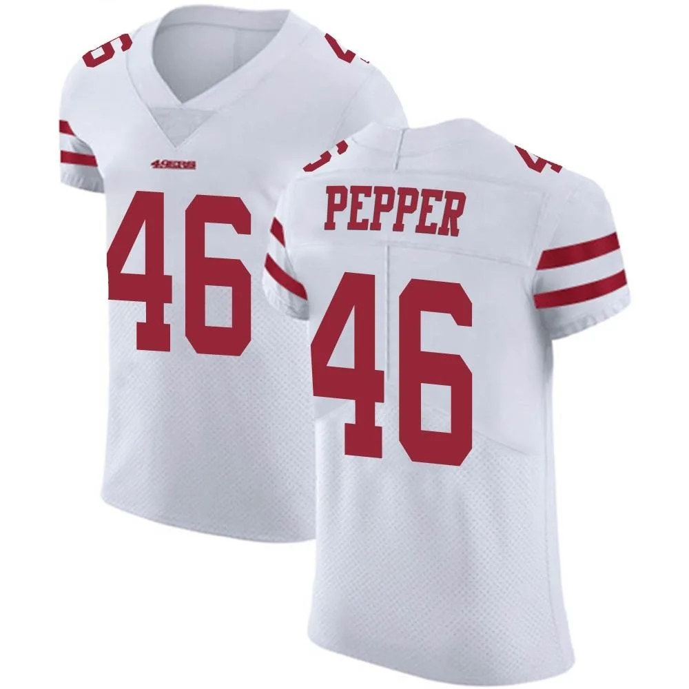 Men's San Francisco 49ers Taybor Pepper Nike Vapor Untouchable Elite White Jersey Men's San Francisco 49ers Taybor Pepper Nike Vapor Untouchable Elite White Jersey