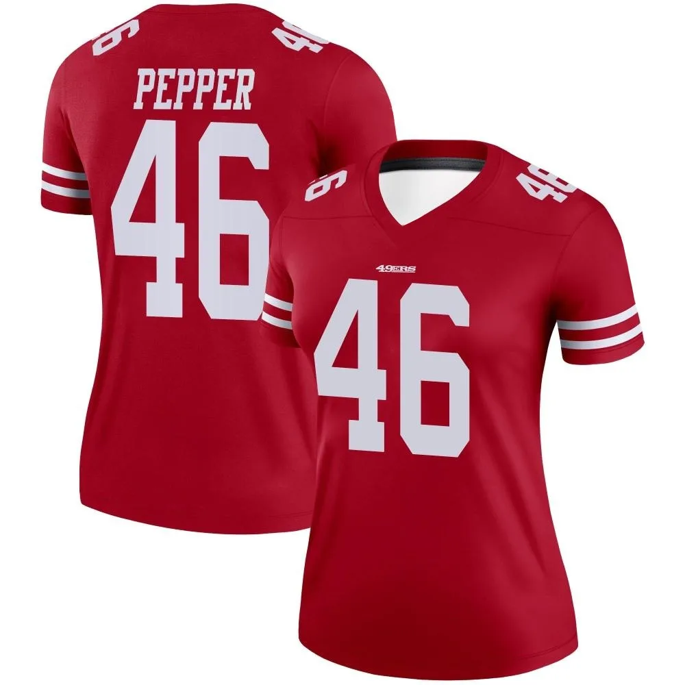 Women's San Francisco 49ers Taybor Pepper Nike Legend Scarlet Jersey Women's San Francisco 49ers Taybor Pepper Nike Legend Scarlet Jersey