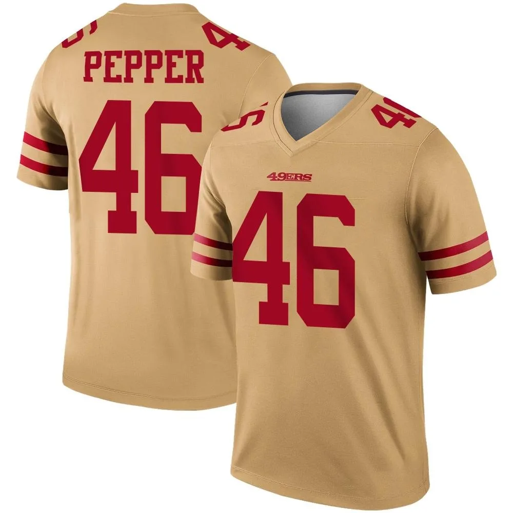 Youth San Francisco 49ers Taybor Pepper Nike Inverted Legend Gold Jersey Youth San Francisco 49ers Taybor Pepper Nike Inverted Legend Gold Jersey