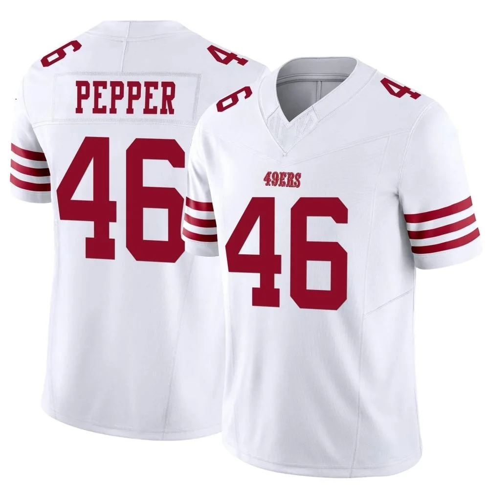 Youth San Francisco 49ers Taybor Pepper Nike Vapor F.U.S.E. Limited White Jersey Youth San Francisco 49ers Taybor Pepper Nike Vapor F.U.S.E. Limited White Jersey