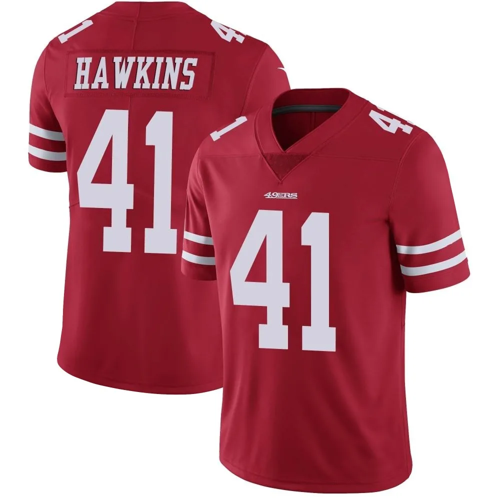 Men's San Francisco 49ers Tayler Hawkins Nike Team Color Vapor Untouchable Limited Red Jersey Men's San Francisco 49ers Tayler Hawkins Nike Team Color Vapor Untouchable Limited Red Jersey
