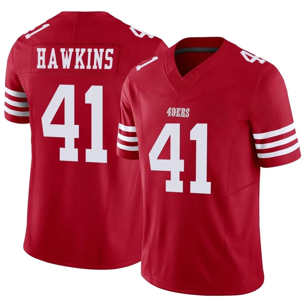 Men's San Francisco 49ers Tayler Hawkins Nike Vapor F.U.S.E. Limited Scarlet Jersey Men's San Francisco 49ers Tayler Hawkins Nike Vapor F.U.S.E. Limited Scarlet Jersey