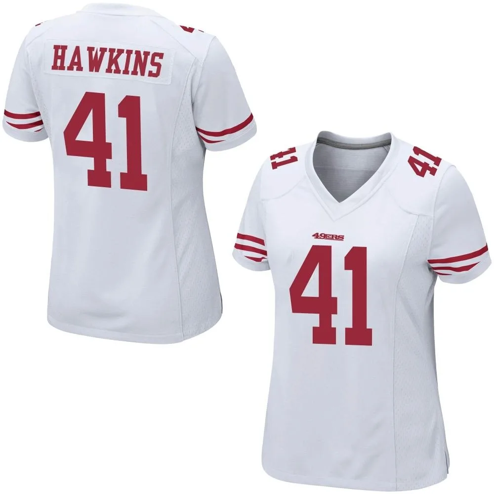 Women's San Francisco 49ers Tayler Hawkins Nike Game White Jersey Women's San Francisco 49ers Tayler Hawkins Nike Game White Jersey