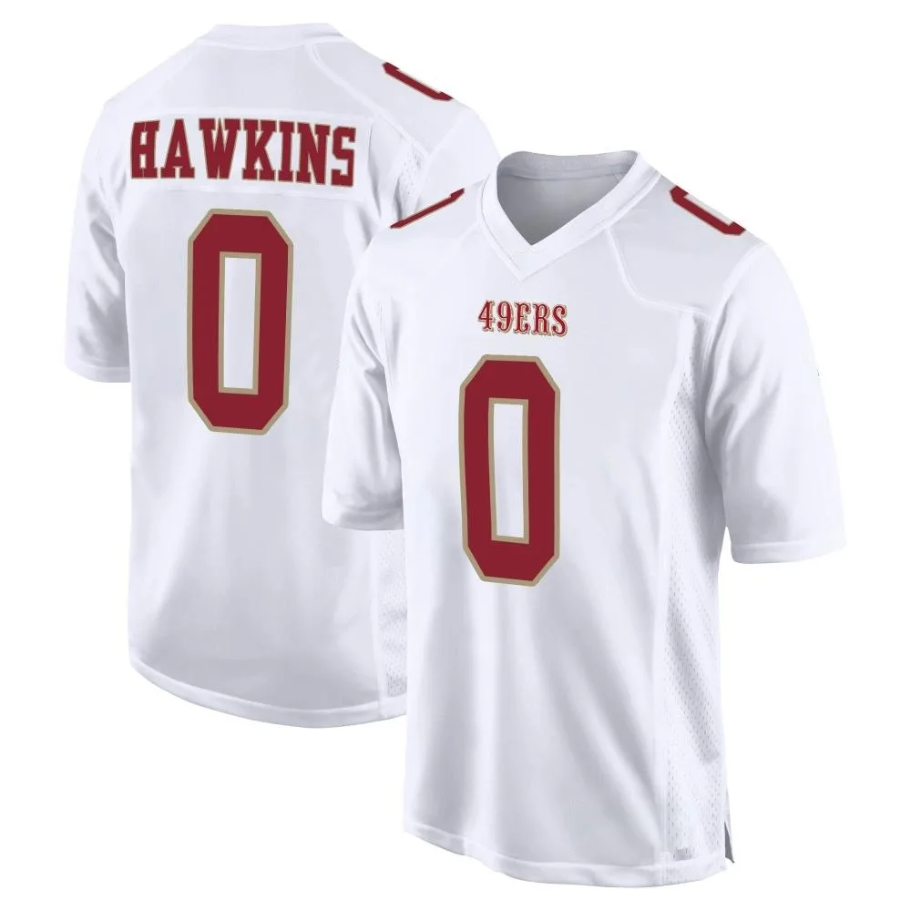 Men's San Francisco 49ers Taylor Hawkins Nike Fashion Game White Jersey Men's San Francisco 49ers Taylor Hawkins Nike Fashion Game White Jersey