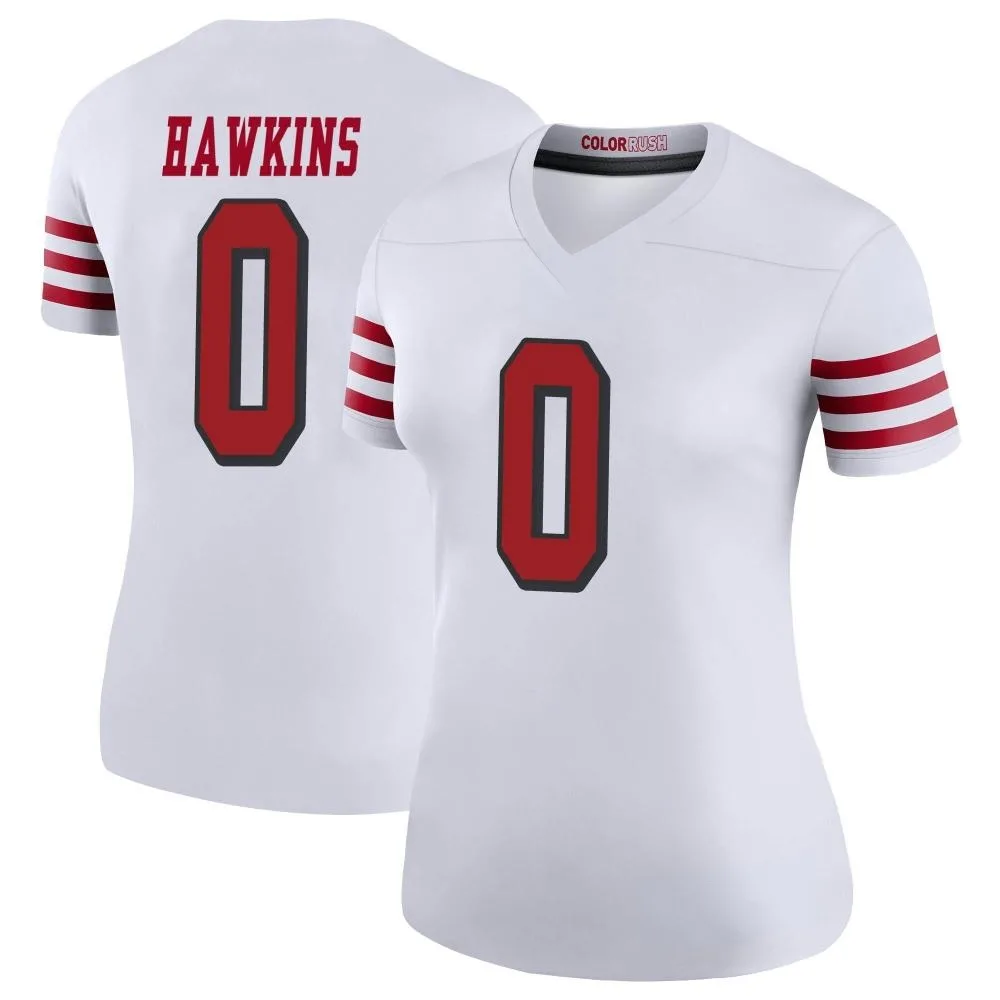 Women's San Francisco 49ers Taylor Hawkins Nike Color Rush Legend White Jersey Women's San Francisco 49ers Taylor Hawkins Nike Color Rush Legend White Jersey