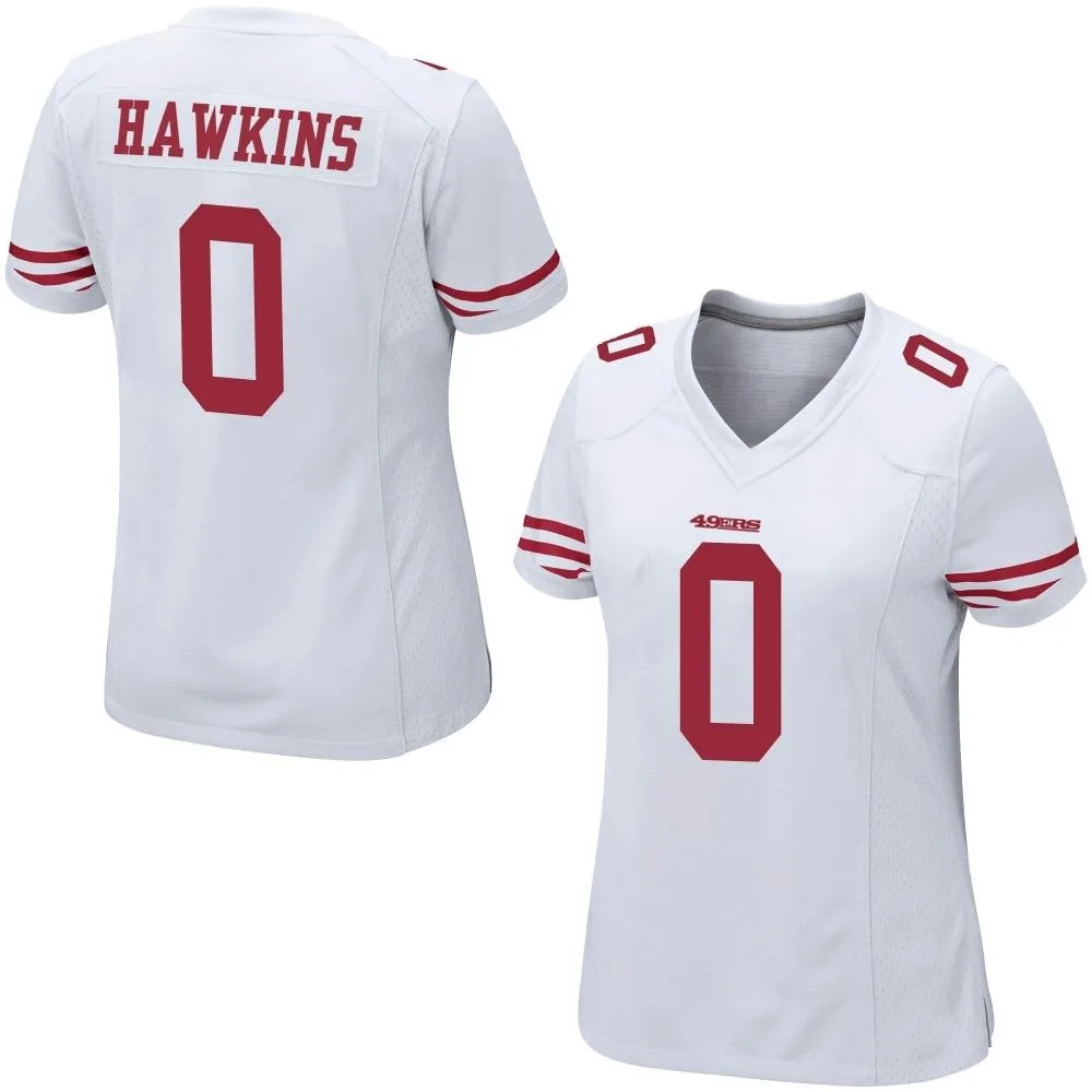 Women's San Francisco 49ers Taylor Hawkins Nike Game White Jersey Women's San Francisco 49ers Taylor Hawkins Nike Game White Jersey