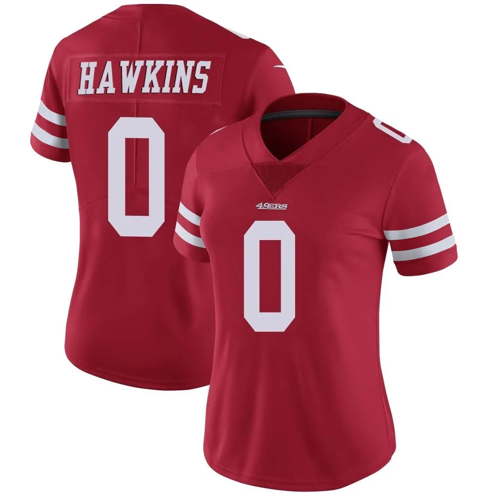Women's San Francisco 49ers Taylor Hawkins Nike Team Color Vapor Untouchable Limited Red Jersey