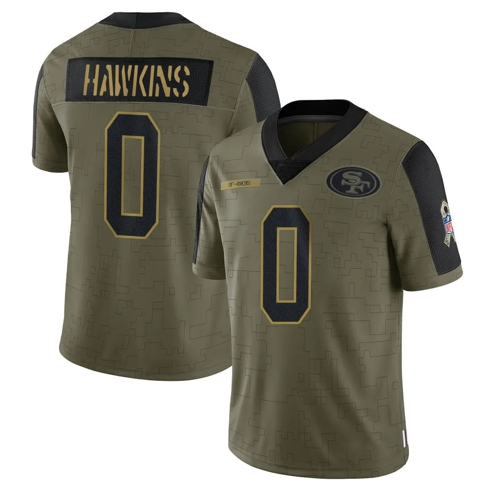Youth San Francisco 49ers Taylor Hawkins Nike 2021 Salute To Service Limited Olive Jersey Youth San Francisco 49ers Taylor Hawkins Nike 2021 Salute To Service Limited Olive Jersey