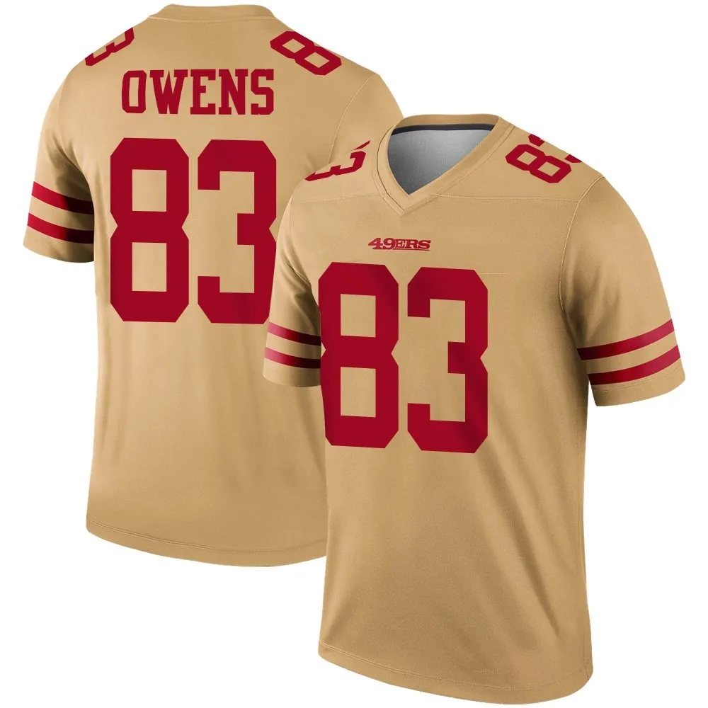 Men's San Francisco 49ers Terique Owens Nike Inverted Legend Gold Jersey Men's San Francisco 49ers Terique Owens Nike Inverted Legend Gold Jersey