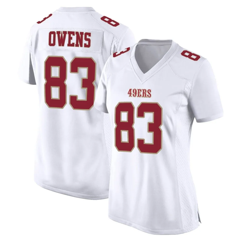 Women's San Francisco 49ers Terique Owens Nike Fashion Game White Jersey Women's San Francisco 49ers Terique Owens Nike Fashion Game White Jersey