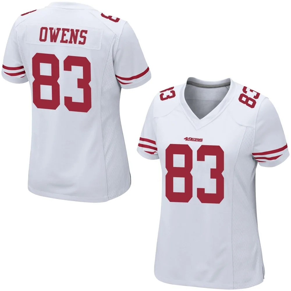 Women's San Francisco 49ers Terique Owens Nike Game White Jersey Women's San Francisco 49ers Terique Owens Nike Game White Jersey