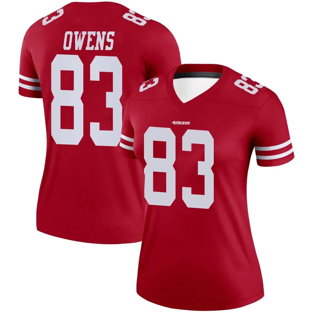 Women's San Francisco 49ers Terique Owens Nike Legend Scarlet Jersey Women's San Francisco 49ers Terique Owens Nike Legend Scarlet Jersey