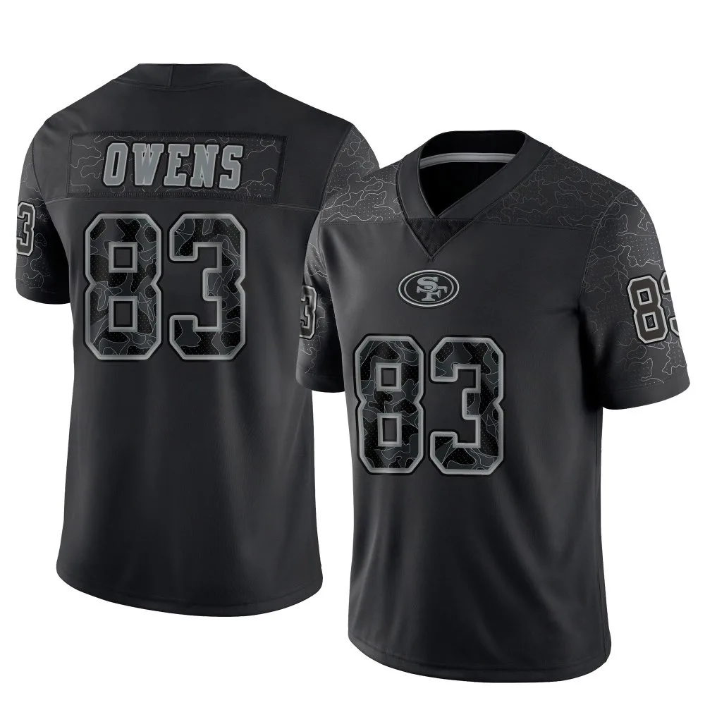 Youth San Francisco 49ers Terique Owens Nike Reflective Limited Black Jersey Youth San Francisco 49ers Terique Owens Nike Reflective Limited Black Jersey