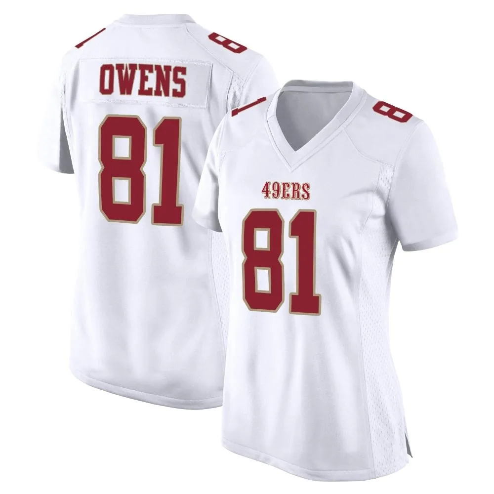 Women's San Francisco 49ers Terrell Owens Nike Fashion Game White Jersey Women's San Francisco 49ers Terrell Owens Nike Fashion Game White Jersey