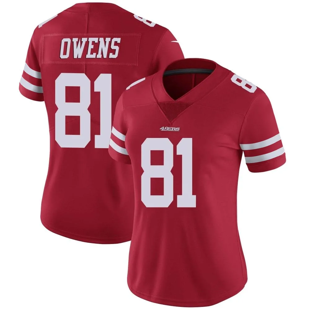 Women's San Francisco 49ers Terrell Owens Nike Team Color Vapor Untouchable Limited Red Jersey Women's San Francisco 49ers Terrell Owens Nike Team Color Vapor Untouchable Limited Red Jersey