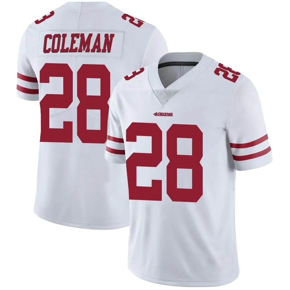 Men's San Francisco 49ers Tevin Coleman Nike Vapor Untouchable Limited White Jersey Men's San Francisco 49ers Tevin Coleman Nike Vapor Untouchable Limited White Jersey