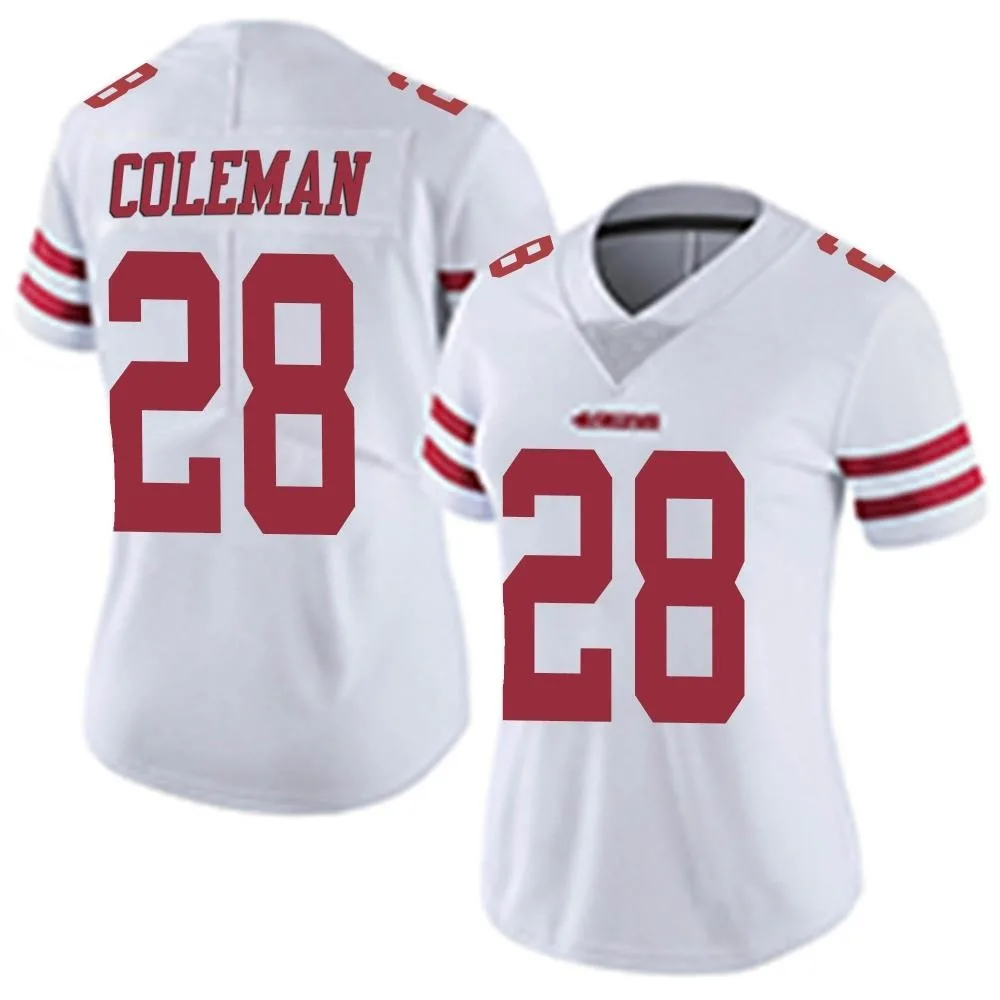 Women's San Francisco 49ers Tevin Coleman Nike Vapor Untouchable Limited White Jersey Women's San Francisco 49ers Tevin Coleman Nike Vapor Untouchable Limited White Jersey