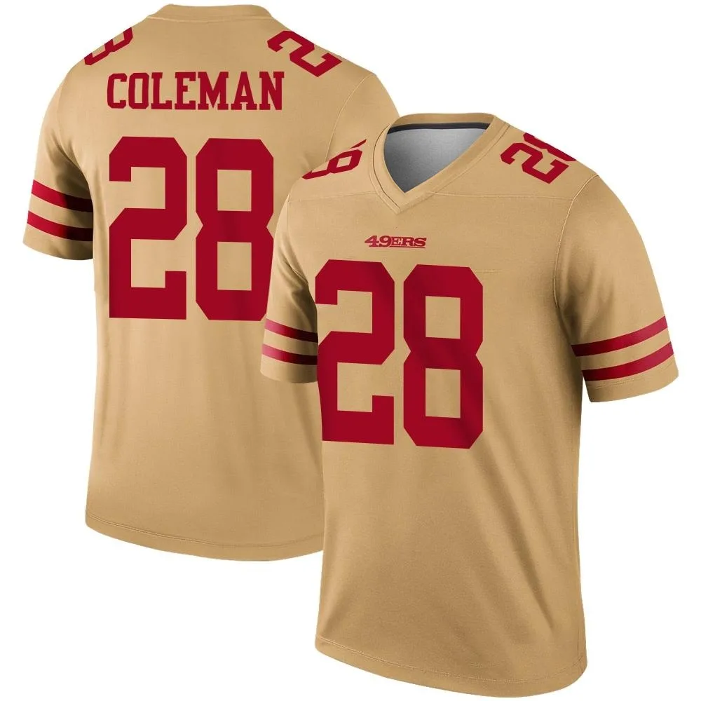 Youth San Francisco 49ers Tevin Coleman Nike Inverted Legend Gold Jersey Youth San Francisco 49ers Tevin Coleman Nike Inverted Legend Gold Jersey