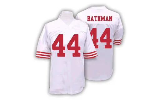 Men's San Francisco 49ers Tom Rathman Mitchell And Ness Authentic White Jersey Men's San Francisco 49ers Tom Rathman Mitchell And Ness Authentic White Jersey