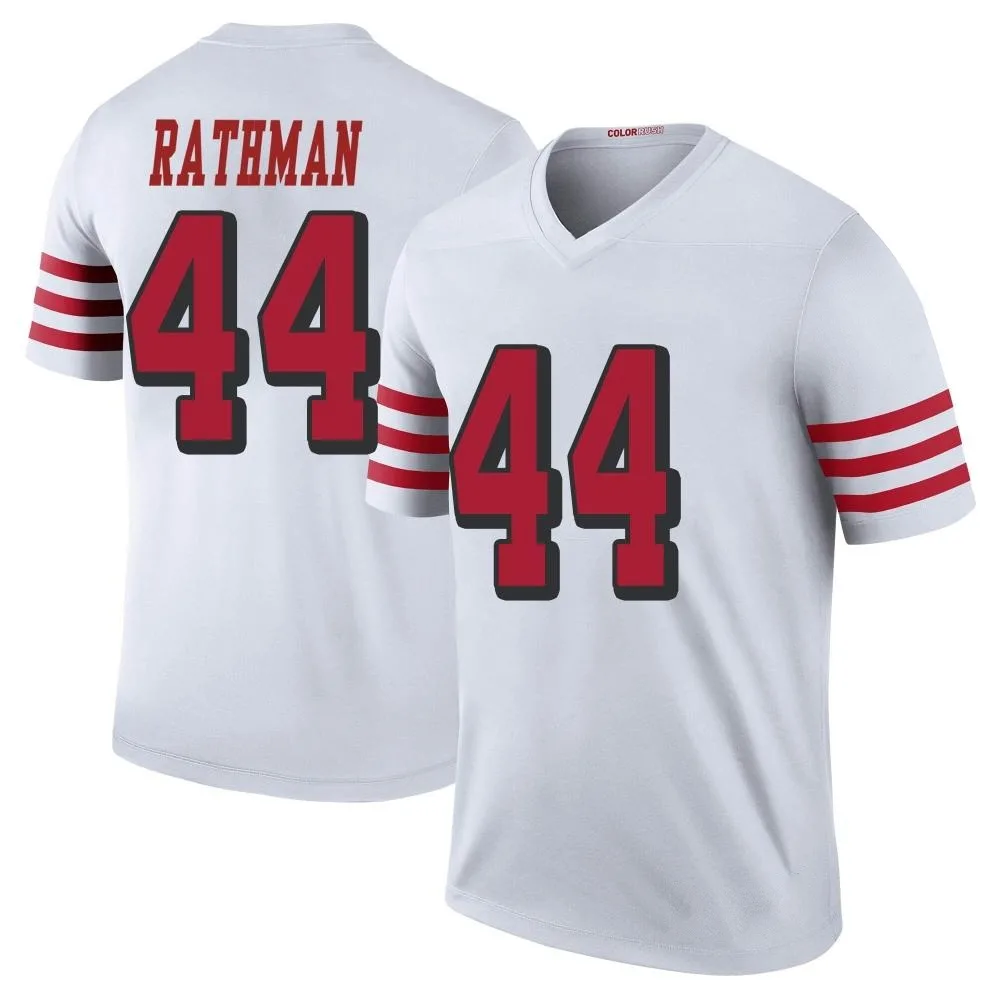 Men's San Francisco 49ers Tom Rathman Nike Color Rush Legend White Jersey Men's San Francisco 49ers Tom Rathman Nike Color Rush Legend White Jersey