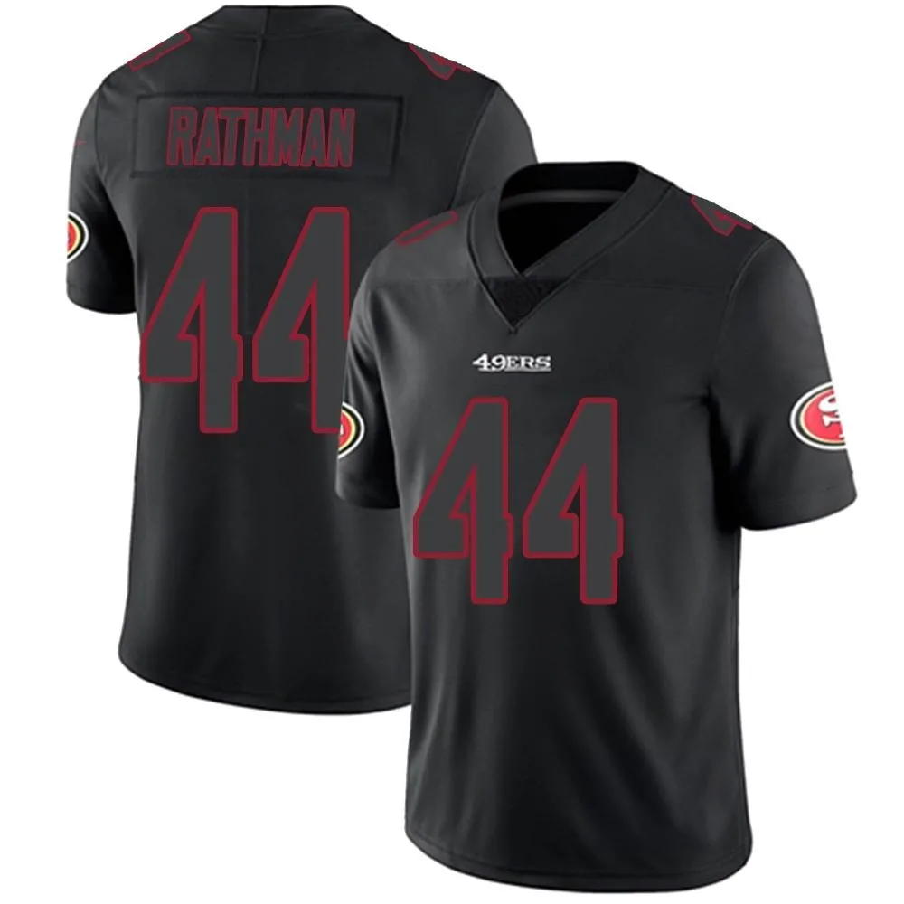 Men's San Francisco 49ers Tom Rathman Nike Limited Black Impact Jersey Men's San Francisco 49ers Tom Rathman Nike Limited Black Impact Jersey