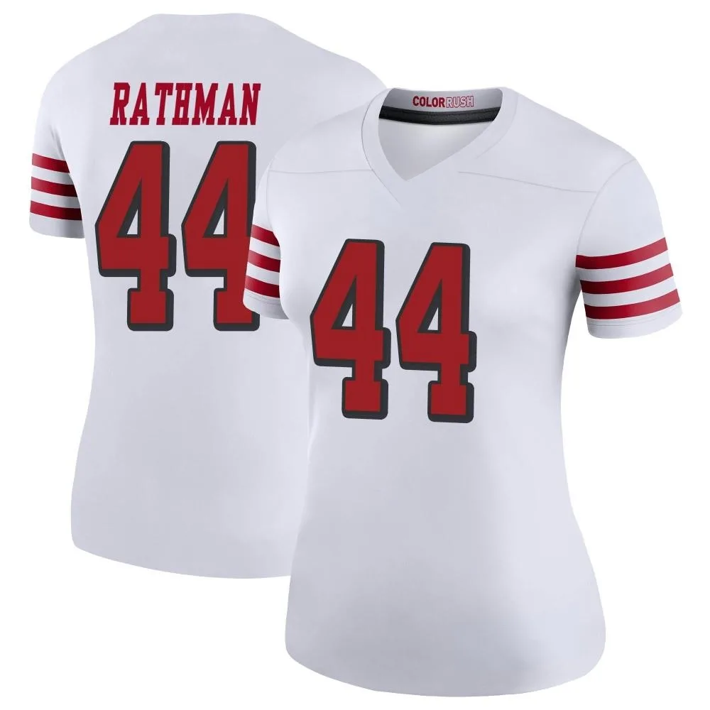 Women's San Francisco 49ers Tom Rathman Nike Color Rush Legend White Jersey Women's San Francisco 49ers Tom Rathman Nike Color Rush Legend White Jersey