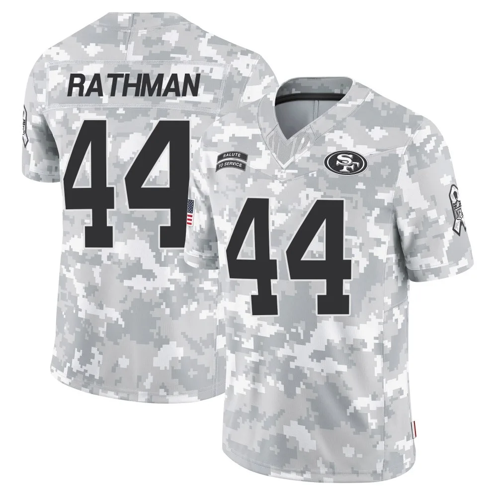 Youth San Francisco 49ers Tom Rathman Nike 2024 Salute To Service Limited Arctic Camo Jersey Youth San Francisco 49ers Tom Rathman Nike 2024 Salute To Service Limited Arctic Camo Jersey